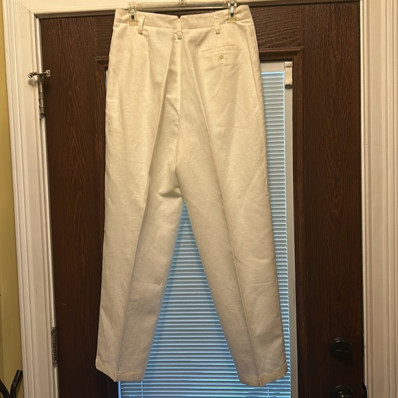 Women’s Liz Claiborne Lizsport Cream Colored Linen Pants Worn Only Once - Picture 3 of 5